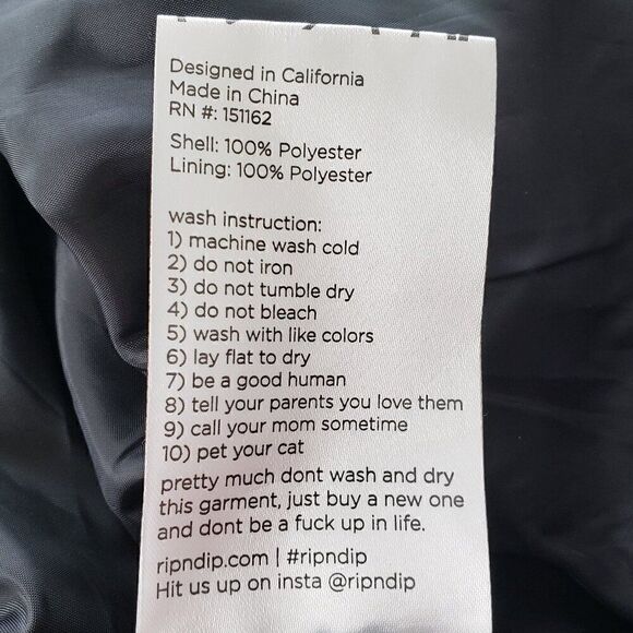 RIPNDIP Nasa Space Commit Half Zip Hooded Pullover Mens Size S Cat Wizard Nerm - Picture 11 of 12